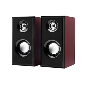 Caixa de Som X-Cell 2.0 Canais 10W RMS Marrom/Preto USB - XC-CM-14