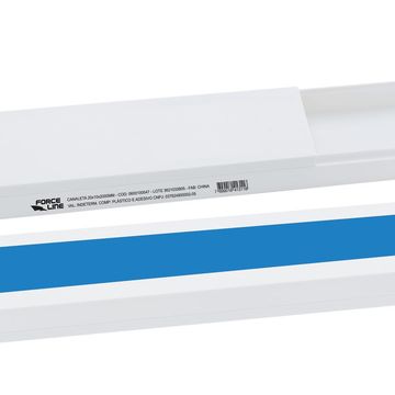 Canaleta Fechada Forceline Barra 2 Metros 40x20mm Branco Sem Divisória com Fita Dupla Face - 0600100251 Unitário