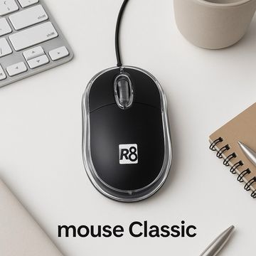 Mouse USB R8 1200 Dpi Preto - 1601