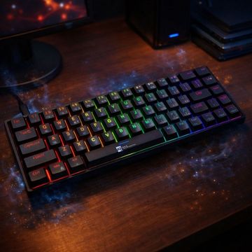Teclado USB Gamer Mecânico R8 com Led RGB - TPC-1060P