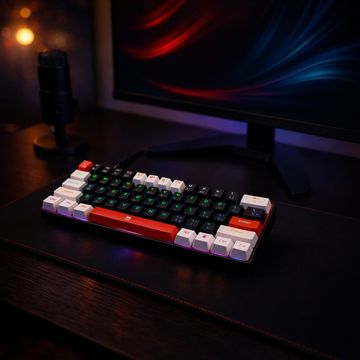 Teclado USB Gamer Mecânico R8 com Led RGB - TR-3060P