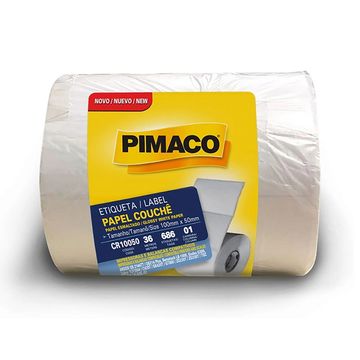 Etiqueta Adesiva Couchê 100 x 50mm 1 Carreiras 36 Metros Pimaco - 970809