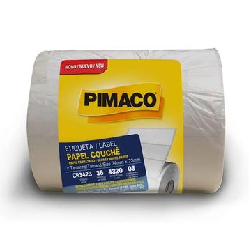 Etiqueta Adesiva Couchê 34 x 23mm 3 Carreiras 36 Metros Pimaco - 970807