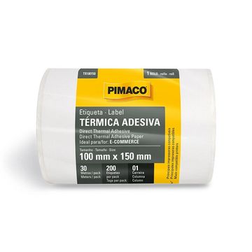 Etiqueta Codigo de Barras Termica 100 x150mm 1 Carreira 30 Metros Pimaco - 970943