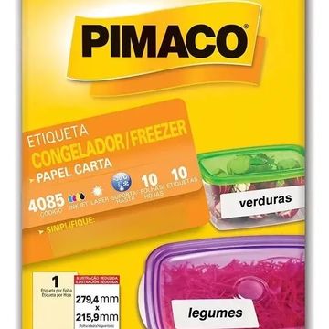Etiqueta Adesiva Carta Pacote com 10 Folhas 10 Etiquetas Branca - Pimaco - 4085