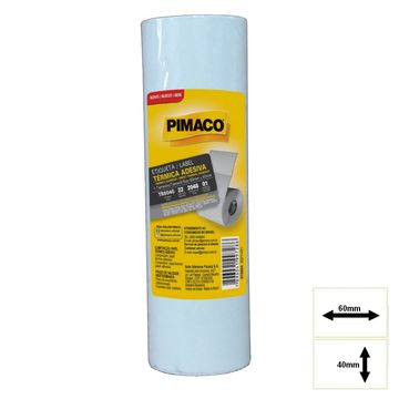 Etiqueta Adesiva Térmica 60 x 40mm 22 Metros Pimaco - Pacote com 4 Unidades - 970804